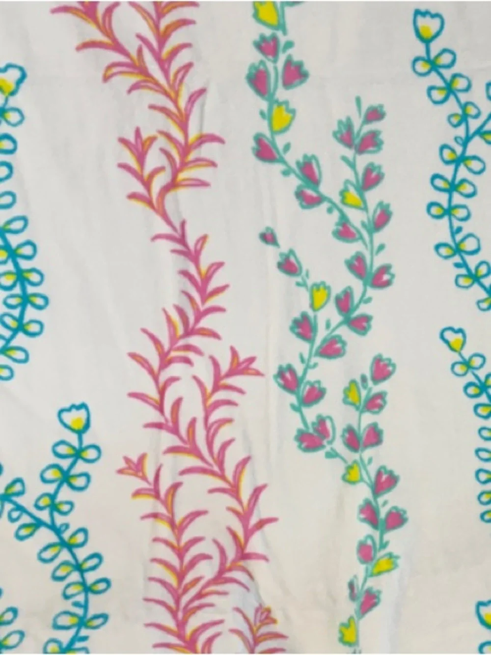Scout So De Vine Floral Stripe Beach Oversized Towel in White, Pink & Teal 40x70